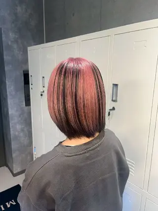 カラー ミディアム 地雷系🎀ハイトーン 💙荒川結星のヘアスタイル