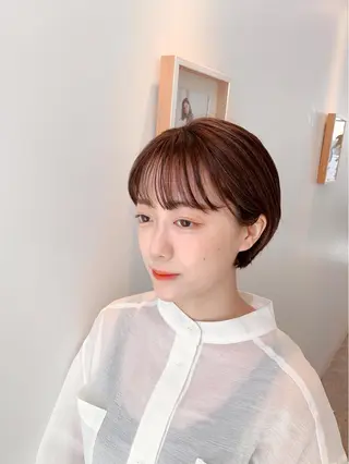ショート カラー 中尾 文哉のヘアスタイル