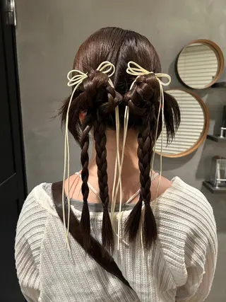 セミロング ヘアアレンジ デザイン/アレンジ ❤︎イシイレイのヘアスタイル