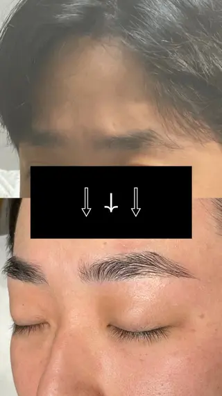 アイブロウ studio笑福 𝟖𝟕𝖊メンズ眉の眉毛・アイブロウイメージ