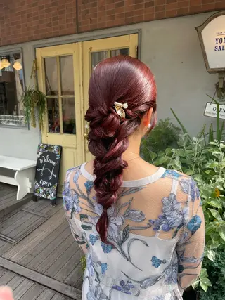 ヘアアレンジ KURIA‪‪/ブリ ーチ/ダブルカラーのヘアスタイル