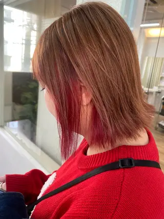 ミディアム ブリーチなし透明感 🕊ワダ　ユイのヘアスタイル