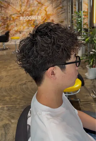 パーマ メンズ 林 侑弥のヘアスタイル