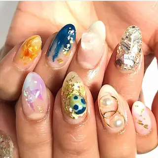 ネイル 渋谷/チップ長さ出し 👑アプレgel-xのネイルデザイン