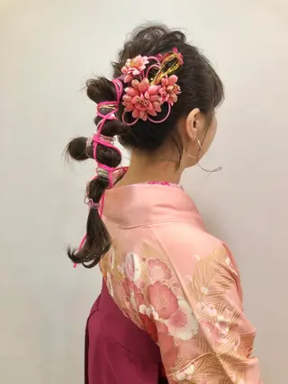 ミディアム カラー ヘアアレンジ 高橋 隆一のヘアスタイル
