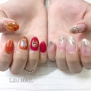 ネイル モチの良さ◉ フィルインネイル♡のネイルデザイン