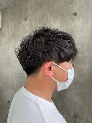 パーマ メンズ もりたみかこ 美容師お休み中のヘアスタイル