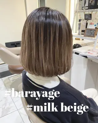 ミディアム カラー 山崎俊輔/髪質改善 /バレイヤージュのヘアスタイル