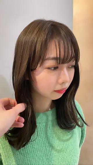 セミロング 岩下昂世/ ハイトーン/デザインのヘアスタイル