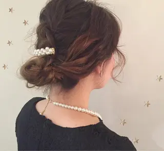 セミロング ヘアアレンジ 市川 千夏のヘアスタイル