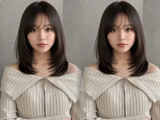 ミディアム カラー 🦋韓国風レイヤー/ 艶髪矯正🦋凛太郎のヘアスタイル