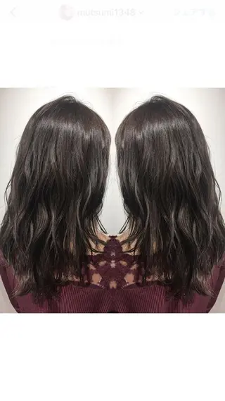 セミロング カラー box mico. mutsumiのヘアスタイル