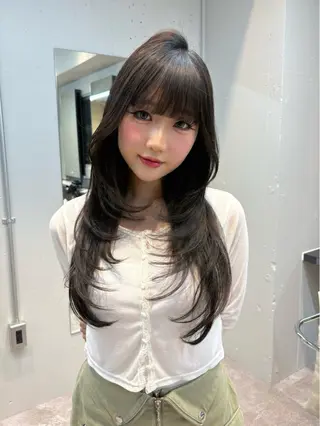 ロング カラー 韓国ヘア🎀 /♡𝓝𝓸𝓪♡のヘアスタイル