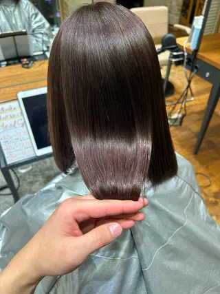 ミディアム カラー パーマ 銀座✨レイヤーカット 顔まわり/坂本亜裟海のヘアスタイル