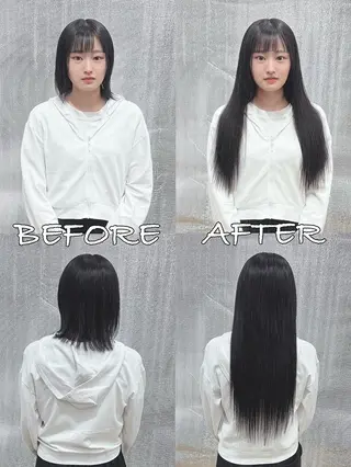 ロング カラー ヘアアレンジ LIP 大阪本店 エクステ MISAのヘアスタイル