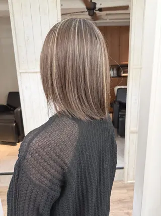 ミディアム カラー ハイライト⭐️上野 高広のヘアスタイル