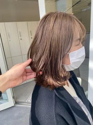 ミディアム カラー ハイトーン×似合わせ 🌱中川慎之介のヘアスタイル