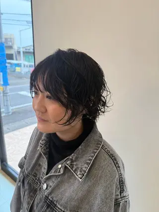 ショート パーマ りか/透明感カラー/ レイヤーカットのヘアスタイル