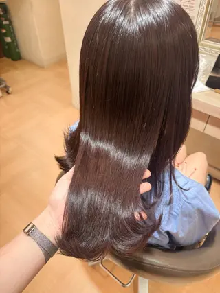 セミロング カラー 白浜 サキのヘアスタイル