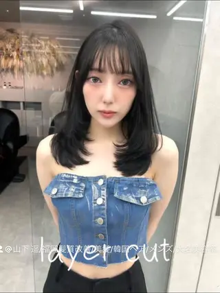セミロング ✨レイヤー/韓国 /✨ヘア山下 遥のヘアスタイル