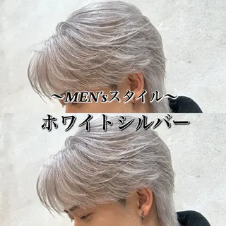 ミディアム カラー メンズ 山﨑 結太のヘアスタイル