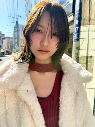 ミディアム モードレイヤー/ボブ Rikuのヘアスタイル