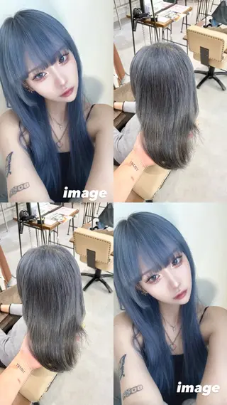 セミロング カラー ブリーチなしwカラー /艶カラー/oukaのヘアスタイル