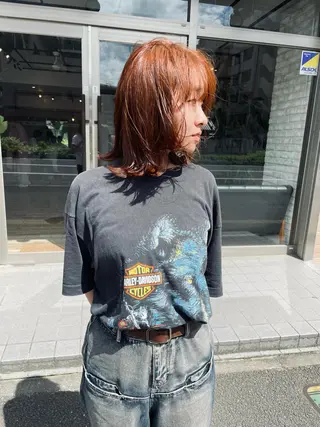 ミディアム カラー Basis 田口豪司のヘアスタイル