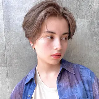 ショート カラー パーマ ヘアアレンジ 【ダメージレス施術】 【透明感】北村 拓也のヘアスタイル