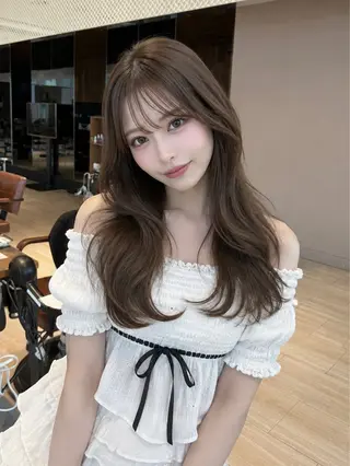ロング カラー 🎀韓国ヘア🎀 𝓡𝓲𝓷𝓱𝓪のヘアスタイル