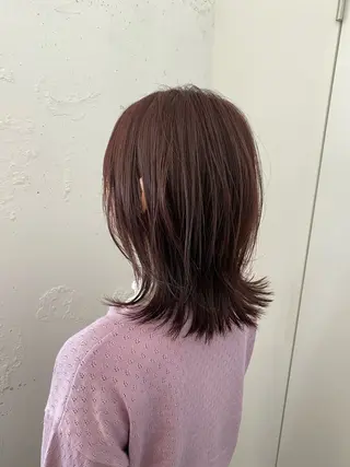 ミディアム カラー 関 桃萌果のヘアスタイル