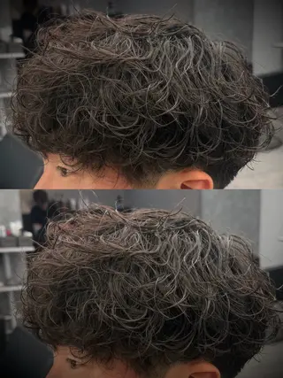 パーマ メンズ センターパート指名 No.1/カヅキのヘアスタイル