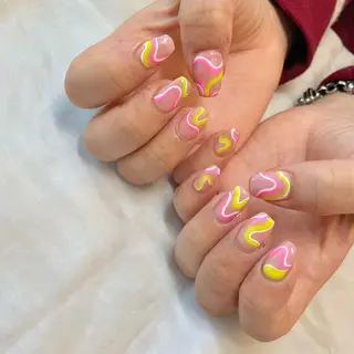 ショート カラー パーマ ヘアアレンジ メンズ キッズ ネイル マツエク・マツパ アイブロウ el. by Aoのネイルデザイン