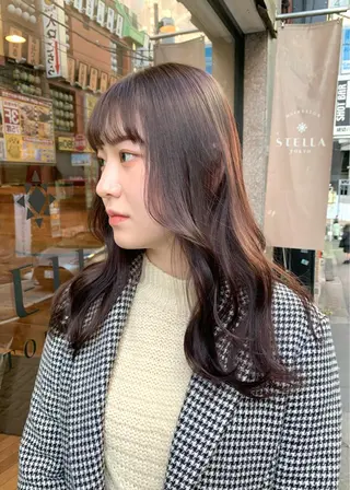 セミロング カラー 矢野 晃平のヘアスタイル