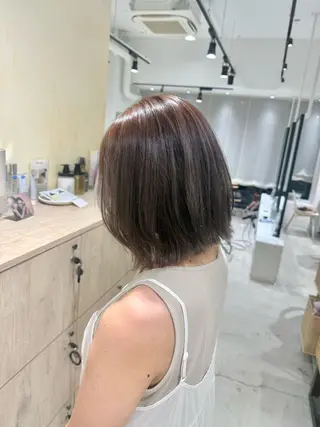 ショート カラー ボブ/美髪矯正 /佐藤　奈巳のヘアスタイル
