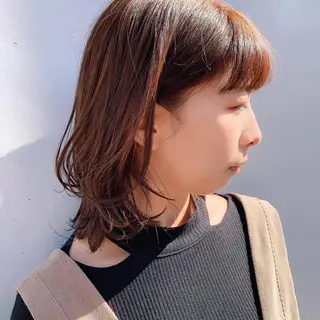 ミディアム カラー 中川 竜誠のヘアスタイル