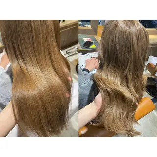 カラー 🩵盛れる顔周り/ 艶カラーemi🩵のヘアスタイル