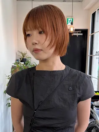 ミディアム カラー レイヤーボブ/ 艶カラー/サナ🌼のヘアスタイル