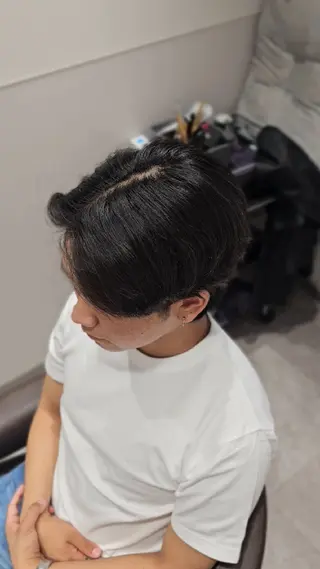 ショート メンズ 【垢抜けカラー/ 縮毛矯正】Taikiのヘアスタイル