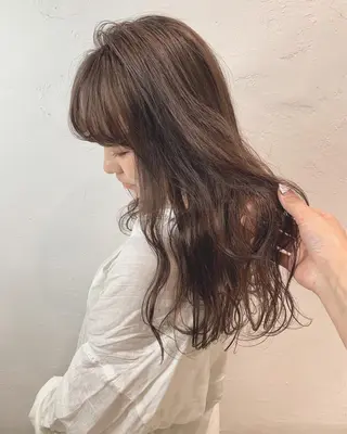 ロング カラー パーマ ヘアアレンジ まつげと眉 Meliaのマツエク・マツパデザイン