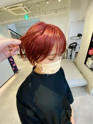 ショート カラー ボブ/レイヤーカット 縮毛矯正/コウキ新宿のヘアスタイル