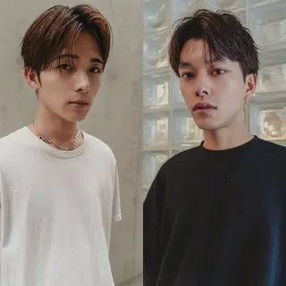ショート カラー メンズ green表参道 /レイヤーカットのヘアスタイル