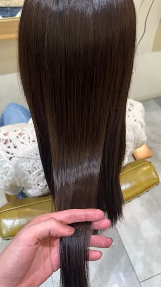 ロング カラー 艶カラー👾ブリーチ なし暖色👾ユースケのヘアスタイル