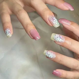 セミロング カラー パーマ ヘアアレンジ キッズ ネイル マツエク・マツパ アイブロウ el. by Aoのネイルデザイン