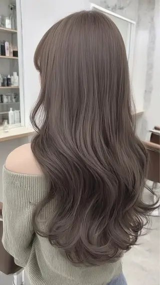 ロング カラー ハイトーンカラー が絶対可愛い✨泰聖✨のヘアスタイル
