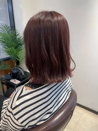 ミディアム カラー 三津木正幸 透明感カラー髪質改善のヘアスタイル