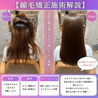 セミロング 銀座副店長/レイヤー /縮毛矯正/田島のヘアスタイル