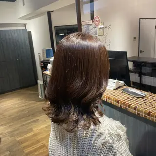 セミロング カラー アクストスタイル川勝 しずかのヘアスタイル