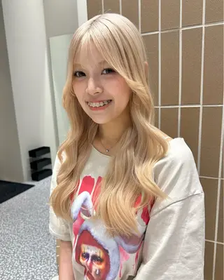 ロング カラー ピンクカラー美容師 新宿美容室🎀のヘアスタイル