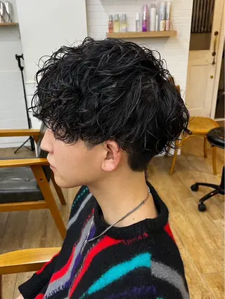 ショート パーマ メンズ ウルフカット/パーマ Mayo🌛🌀のヘアスタイル